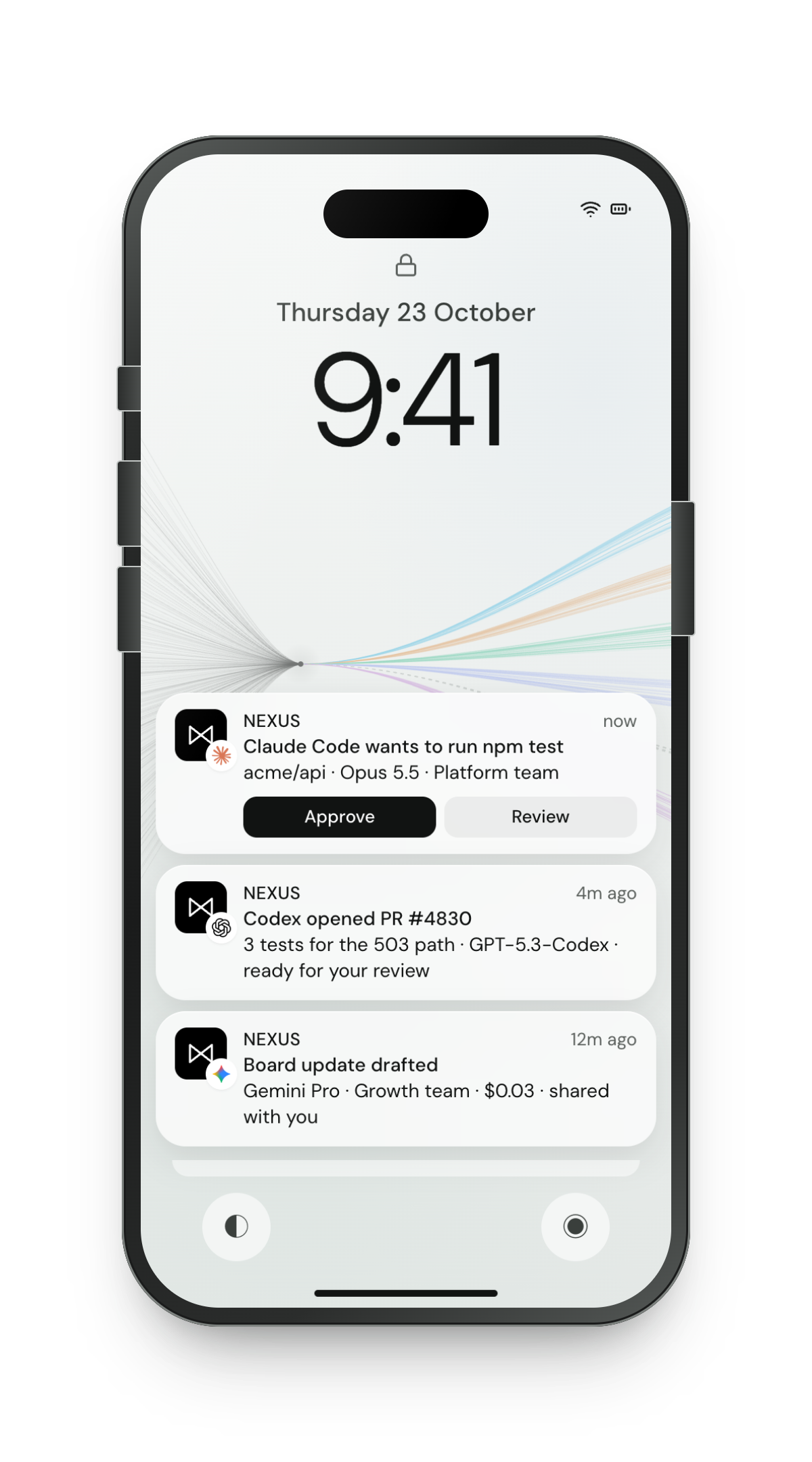 Nexus-Benachrichtigungen auf einem gesperrten iPhone